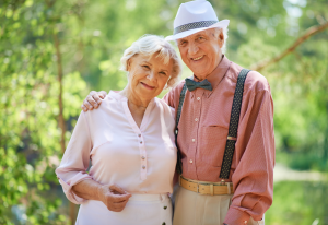 Happy aged couple